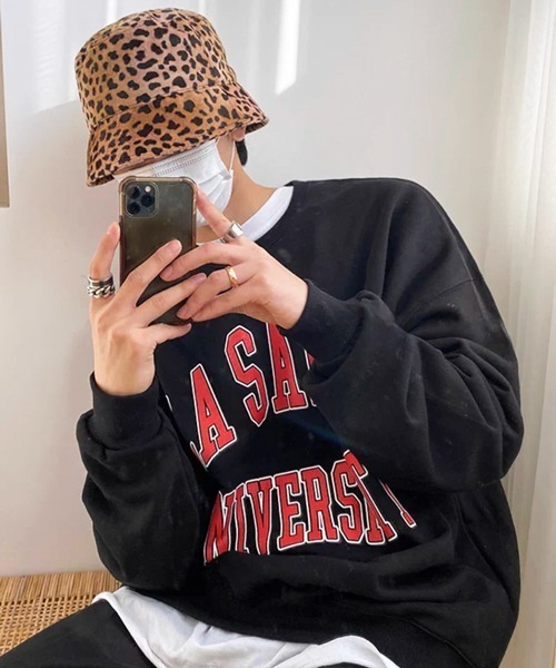 NOWLE（ノウル）の「【NOWLE】LA SALLE UNIVERSITY アーチロゴ カレッジプリント クルーネック スウェット（スウェット・メンズ・ワインレッド/ブラック・MEDIUM/SMALL/X-LARGE/LARGE）」の2枚目の写真