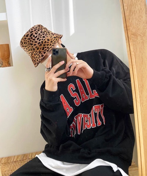 NOWLE（ノウル）の「【NOWLE】LA SALLE UNIVERSITY アーチロゴ カレッジプリント クルーネック スウェット（スウェット・メンズ・ワインレッド/ブラック・MEDIUM/SMALL/X-LARGE/LARGE）」の22枚目の写真