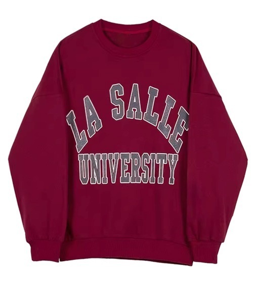 NOWLE（ノウル）の「【NOWLE】LA SALLE UNIVERSITY アーチロゴ カレッジプリント クルーネック スウェット（スウェット・メンズ・ワインレッド/ブラック・MEDIUM/SMALL/X-LARGE/LARGE）」の18枚目の写真