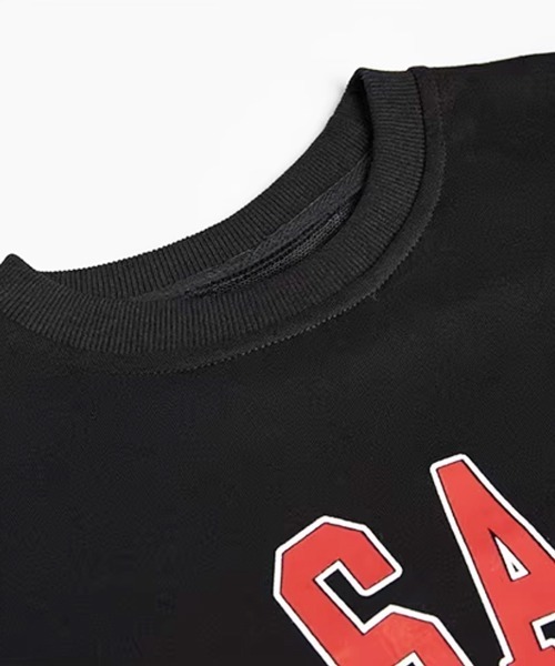 NOWLE（ノウル）の「【NOWLE】LA SALLE UNIVERSITY アーチロゴ カレッジプリント クルーネック スウェット（スウェット・メンズ・ワインレッド/ブラック・MEDIUM/SMALL/X-LARGE/LARGE）」の7枚目の写真