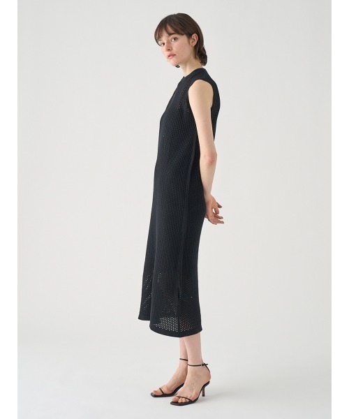 JOHN SMEDLEY(ジョンスメドレー)の「コットン透かしレース編みロングニットワンピース(ワンピース・レディース・ブラック・S)」の5枚目の写真