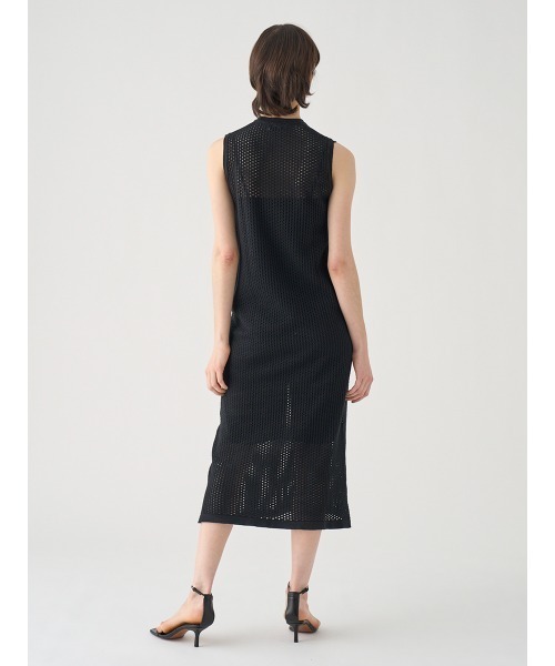 JOHN SMEDLEY(ジョンスメドレー)の「コットン透かしレース編みロングニットワンピース(ワンピース・レディース・ブラック・S)」の8枚目の写真