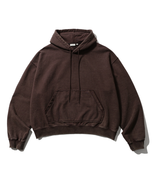 ANGLAN（アングラン）の「Heavyweight Washed Hoodie - Brown（パーカー・メンズ・その他・ONE SIZE）」の2枚目の写真