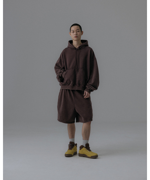 ANGLAN（アングラン）の「Heavyweight Washed Hoodie - Brown（パーカー・メンズ・その他・ONE SIZE）」の4枚目の写真