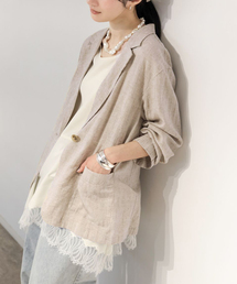 La TOTALITE | 【洗える】ウォッシャブルリネン混ジャケット(テーラードジャケット)