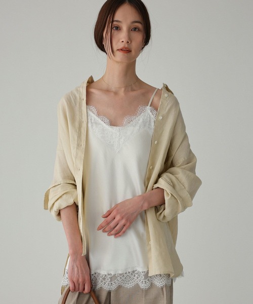 BABYLONE（バビロン）の「レースキャミソール（キャミソール・レディース・ホワイト/ブラック・フリー）」の3枚目の写真