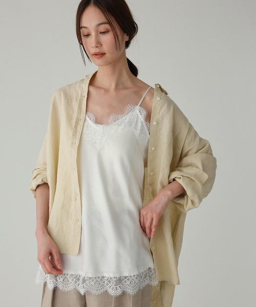 BABYLONE（バビロン）の「レースキャミソール（キャミソール・レディース・ホワイト/ブラック・フリー）」の4枚目の写真