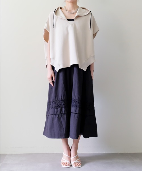 DOLLUPOOPS(ドールアップウップス)の「Lace Shirring Skirt(レースシャーリングスカート)(スカート・レディース・ブラウン/ブラック/カーキ・FREE)」の8枚目の写真