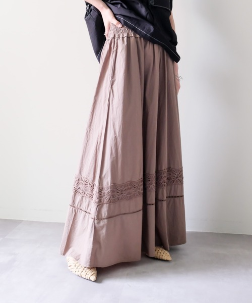 DOLLUPOOPS(ドールアップウップス)の「Lace Shirring Skirt(レースシャーリングスカート)(スカート・レディース・ブラウン/ブラック/カーキ・FREE)」の15枚目の写真