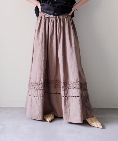 DOLLUPOOPS(ドールアップウップス)の「Lace Shirring Skirt(レースシャーリングスカート)(スカート・レディース・ブラウン/ブラック/カーキ・FREE)」の16枚目の写真