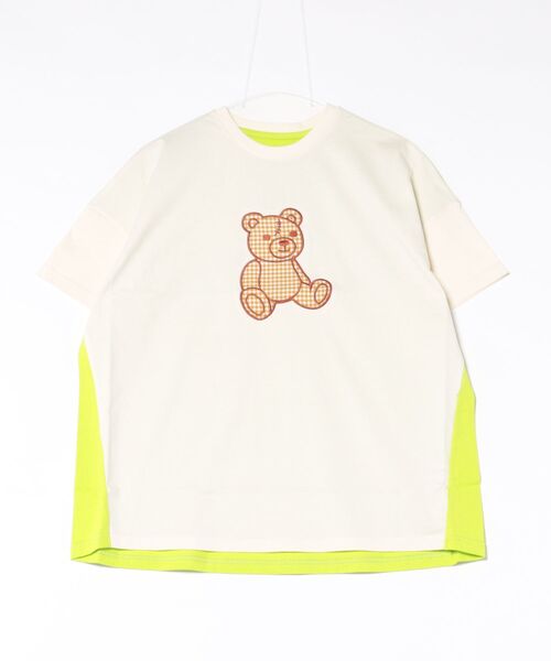 ami amie(アミアミ)の「*綿100%*テディベアTシャツ(Tシャツ/カットソー・レディース・イエロー/オフホワイト・フリー)」の2枚目の写真