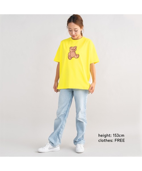 ami amie(アミアミ)の「*綿100%*テディベアTシャツ(Tシャツ/カットソー・レディース・イエロー/オフホワイト・フリー)」の15枚目の写真