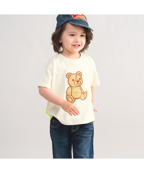 ami amie(アミアミ)の「*綿100%*テディベアTシャツ(Tシャツ/カットソー・レディース・イエロー/オフホワイト・フリー)」の5枚目の写真