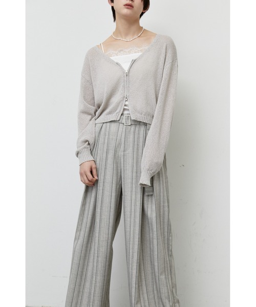 ANF.MUU(アンフムー)の「ダブルジップショートカーディガン(カーディガン/ボレロ・レディース・ライトブルー/ライトグレー/ホワイト・FREE)」の19枚目の写真