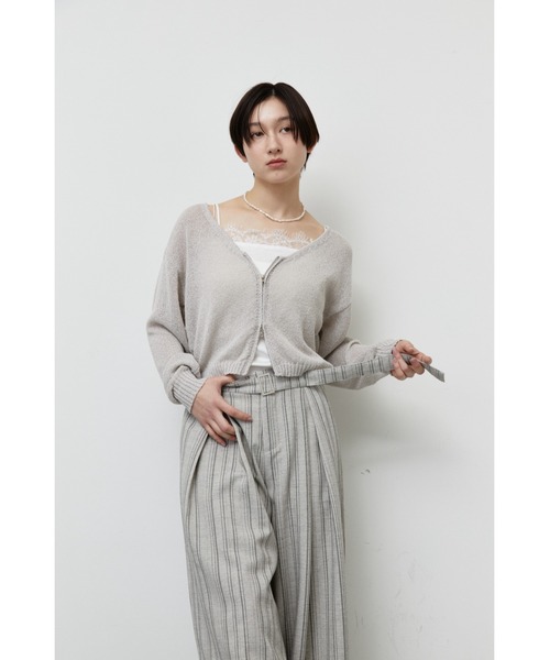 ANF.MUU(アンフムー)の「ダブルジップショートカーディガン(カーディガン/ボレロ・レディース・ライトブルー/ライトグレー/ホワイト・FREE)」の16枚目の写真