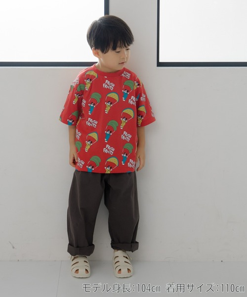MAKE YOUR DAY(メイクユアデイ)の「フルーツパラシュート総柄半袖Tシャツ■80~140cm(Tシャツ/カットソー・キッズ・ブルー/レッド・130/120/90/80/140/110/100)」の8枚目の写真