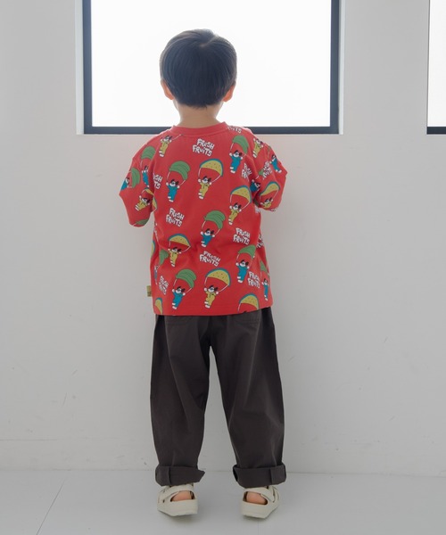 MAKE YOUR DAY(メイクユアデイ)の「フルーツパラシュート総柄半袖Tシャツ■80~140cm(Tシャツ/カットソー・キッズ・ブルー/レッド・130/120/90/80/140/110/100)」の7枚目の写真