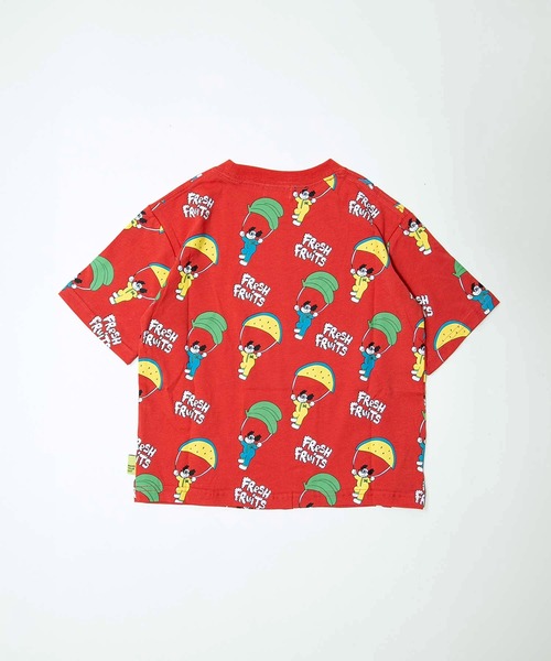 MAKE YOUR DAY(メイクユアデイ)の「フルーツパラシュート総柄半袖Tシャツ■80~140cm(Tシャツ/カットソー・キッズ・ブルー/レッド・130/120/90/80/140/110/100)」の5枚目の写真