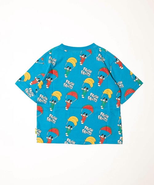 MAKE YOUR DAY(メイクユアデイ)の「フルーツパラシュート総柄半袖Tシャツ■80~140cm(Tシャツ/カットソー・キッズ・ブルー/レッド・130/120/90/80/140/110/100)」の3枚目の写真