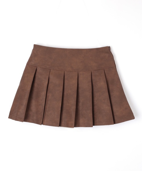 M DOLLY(エムドリー)の「leather pleats rai mini skirt/レザープリーツレイミニスカート(スカート・レディース・ブラウン/チャコールグレー・M/S)」の16枚目の写真