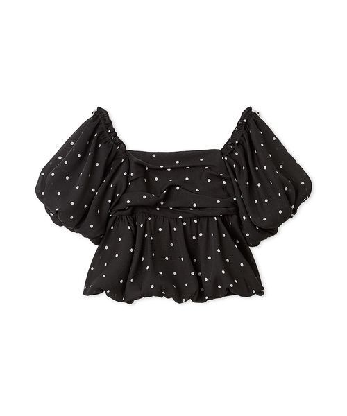 FRAY I.D（フレイアイディー）の「【WEB限定】オフショルパフスリーブブラウス／ウォッシャブル（シャツ/ブラウス・レディース・ブラック/ホワイト・F）」の6枚目の写真