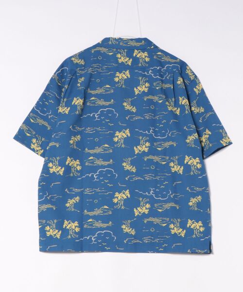 coca(coca)(コカ)の「リネンライクアロハ柄半袖シャツ(シャツ/ブラウス・メンズ・アイボリー/ブルー・L/M/XL)」の15枚目の写真