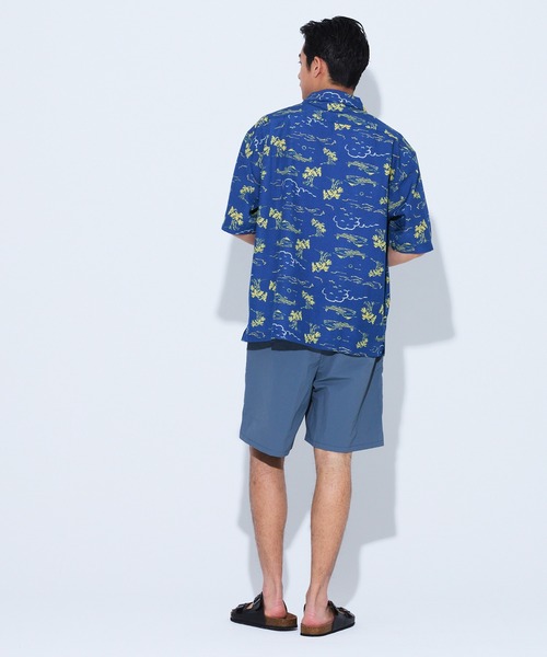 coca(coca)(コカ)の「リネンライクアロハ柄半袖シャツ(シャツ/ブラウス・メンズ・アイボリー/ブルー・L/M/XL)」の9枚目の写真