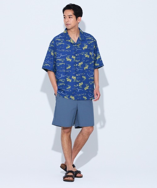 coca(coca)(コカ)の「リネンライクアロハ柄半袖シャツ(シャツ/ブラウス・メンズ・アイボリー/ブルー・L/M/XL)」の11枚目の写真