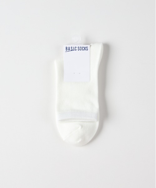 Right-on（ライトオン）の「【BASIC SOCKS】Q平編みソックス (ナチュラル / 着心地 / ニュアンスカラー / 汎用性)（ソックス/靴下・レディース・ピンク/ホワイト/ベージュ/ブルー/ブラック・フリー）」の2枚目の写真