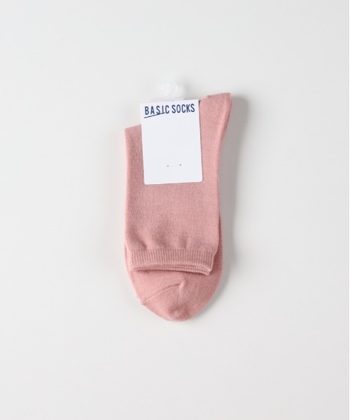 Right-on（ライトオン）の「【BASIC SOCKS】Q平編みソックス (ナチュラル / 着心地 / ニュアンスカラー / 汎用性)（ソックス/靴下・レディース・ピンク/ホワイト/ベージュ/ブルー/ブラック・フリー）」の5枚目の写真