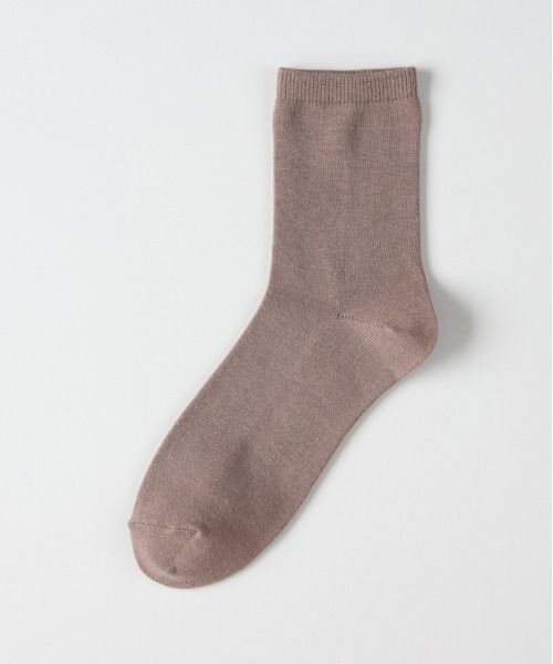 Right-on（ライトオン）の「【BASIC SOCKS】Q平編みソックス (ナチュラル / 着心地 / ニュアンスカラー / 汎用性)（ソックス/靴下・レディース・ピンク/ホワイト/ベージュ/ブルー/ブラック・フリー）」の8枚目の写真
