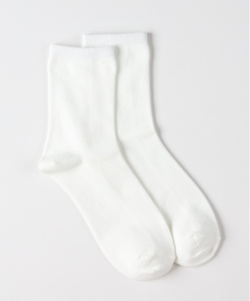 Right-on（ライトオン）の「【BASIC SOCKS】Q平編みソックス (ナチュラル / 着心地 / ニュアンスカラー / 汎用性)（ソックス/靴下・レディース・ピンク/ホワイト/ベージュ/ブルー/ブラック・フリー）」の14枚目の写真