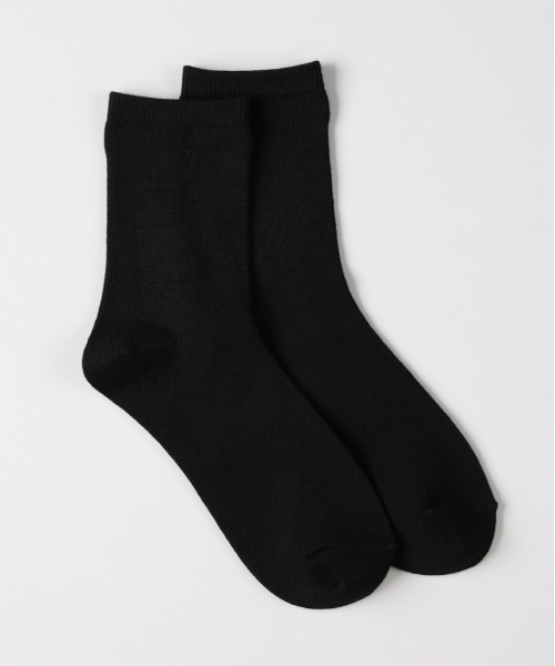 Right-on（ライトオン）の「【BASIC SOCKS】Q平編みソックス (ナチュラル / 着心地 / ニュアンスカラー / 汎用性)（ソックス/靴下・レディース・ピンク/ホワイト/ベージュ/ブルー/ブラック・フリー）」の15枚目の写真