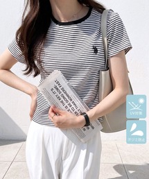 【新色追加】GeeRA別注【U.S. POLO ASSN.】汗染み防止!ワンポイント刺繍コンパクトミニTシャツ 無地/ボーダー