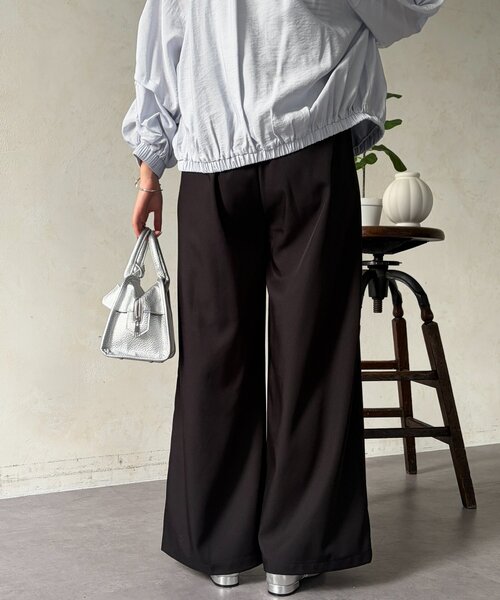 Chez toi（シェトワ）の「とろみイージーパンツ（その他パンツ・レディース・ブラック/グリーン/ベージュ・FREE）」の9枚目の写真