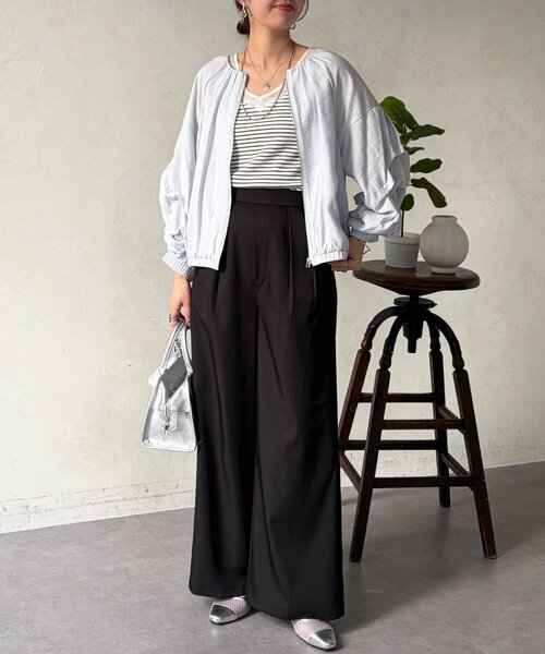 Chez toi（シェトワ）の「とろみイージーパンツ（その他パンツ・レディース・ブラック/グリーン/ベージュ・FREE）」の10枚目の写真