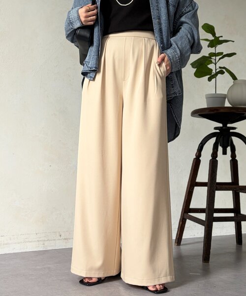 Chez toi（シェトワ）の「とろみイージーパンツ（その他パンツ・レディース・ブラック/グリーン/ベージュ・FREE）」の14枚目の写真