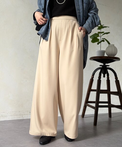 Chez toi（シェトワ）の「とろみイージーパンツ（その他パンツ・レディース・ブラック/グリーン/ベージュ・FREE）」の15枚目の写真