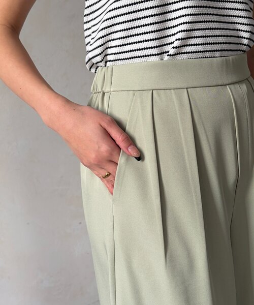 Chez toi（シェトワ）の「とろみイージーパンツ（その他パンツ・レディース・ブラック/グリーン/ベージュ・FREE）」の6枚目の写真