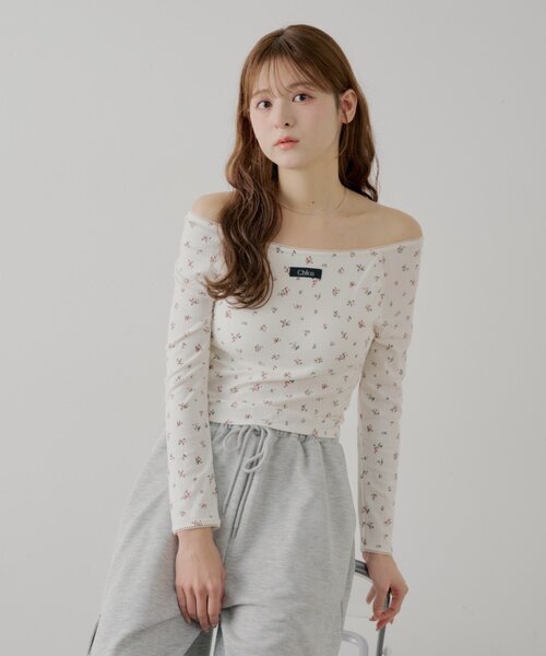 Chico(チコ)の「パターンメッシュカップ付レースコンパクトトップス(Tシャツ/カットソー・レディース・アイボリー/ブラック/ブルー/ホワイト系その他2・FREE)」の11枚目の写真