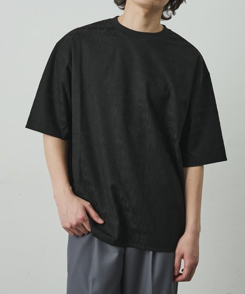 COLONY 2139（コロニートゥーワンスリーナイン）の「ブライトジャガード半袖TEE（Tシャツ/カットソー・メンズ・ブラック/ホワイト/ブラウン・MEDIUM/LARGE）」の3枚目の写真