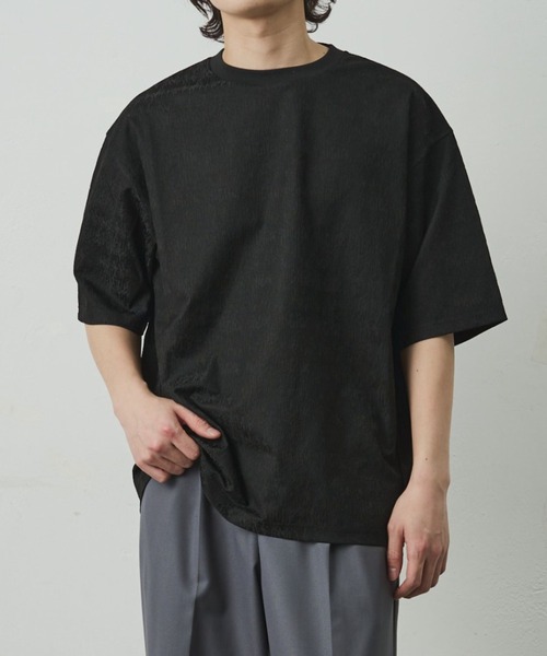 COLONY 2139（コロニートゥーワンスリーナイン）の「ブライトジャガード半袖TEE（Tシャツ/カットソー・メンズ・ブラック/ホワイト/ブラウン・MEDIUM/LARGE）」の10枚目の写真