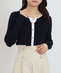 TRUDEA（トルディア）の「スリットネックリブニット（ニット/セーター）」