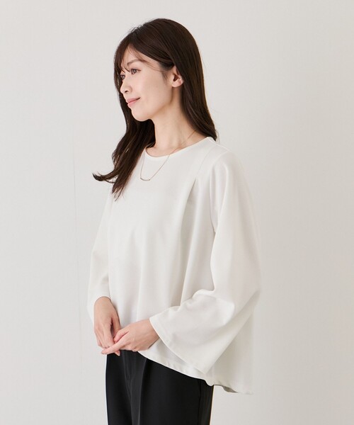 Jayro（ジャイロ）の「カットジョーゼットプルオーバー（その他トップス・レディース・ベージュ/ネイビー/ホワイト系その他/ブラック・M）」の12枚目の写真