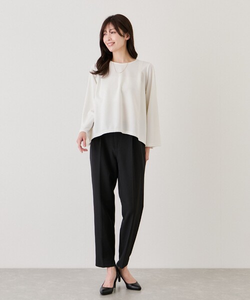 Jayro（ジャイロ）の「カットジョーゼットプルオーバー（その他トップス・レディース・ベージュ/ネイビー/ホワイト系その他/ブラック・M）」の14枚目の写真