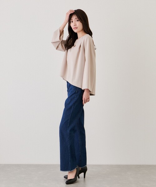 Jayro（ジャイロ）の「カットジョーゼットプルオーバー（その他トップス・レディース・ベージュ/ネイビー/ホワイト系その他/ブラック・M）」の21枚目の写真