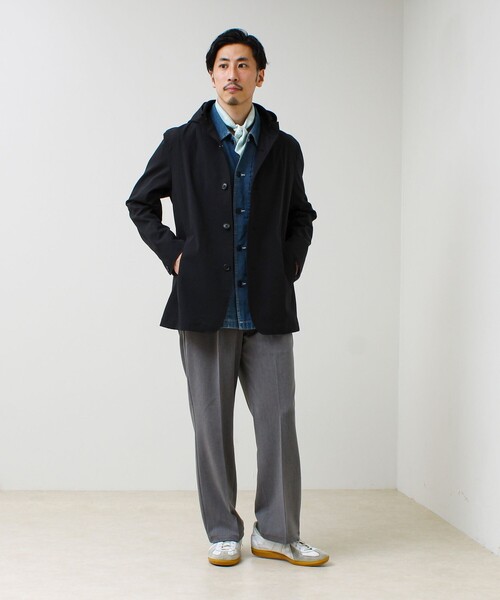 GLOSTER(グロスター)の「【GLOSTER名品アウター】スタンドフードブルゾン(ブルゾン・メンズ・ブラック/サックスブルー/ネイビー・L/M/S)」の11枚目の写真