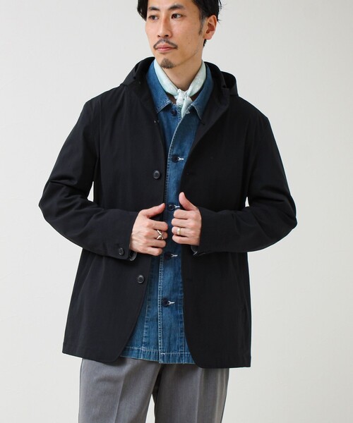 GLOSTER(グロスター)の「【GLOSTER名品アウター】スタンドフードブルゾン(ブルゾン・メンズ・ブラック/サックスブルー/ネイビー・L/M/S)」の12枚目の写真