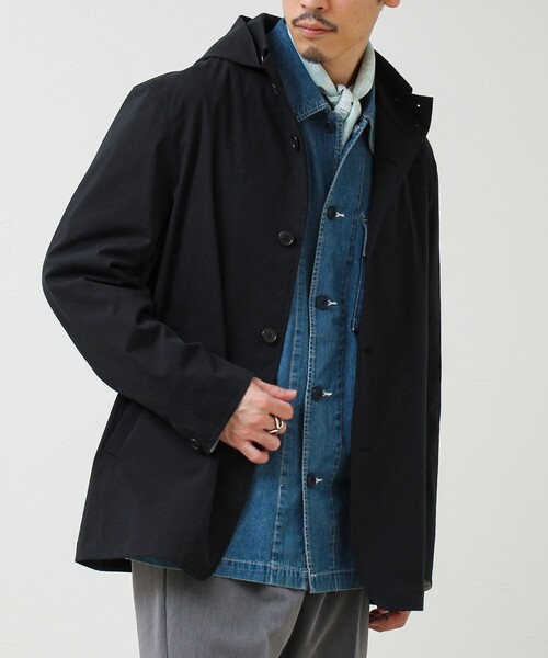 GLOSTER(グロスター)の「【GLOSTER名品アウター】スタンドフードブルゾン(ブルゾン・メンズ・ブラック/サックスブルー/ネイビー・L/M/S)」の16枚目の写真