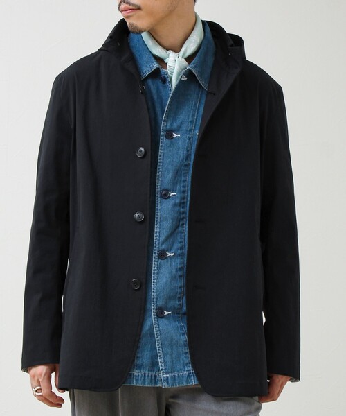 GLOSTER(グロスター)の「【GLOSTER名品アウター】スタンドフードブルゾン(ブルゾン・メンズ・ブラック/サックスブルー/ネイビー・L/M/S)」の17枚目の写真